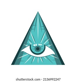 all seeing eye of god icon isolated