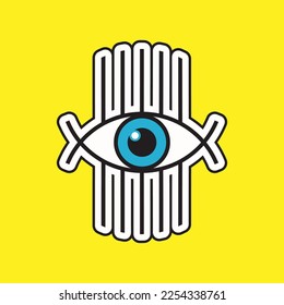 all seeing eye multicolor bumper sticker