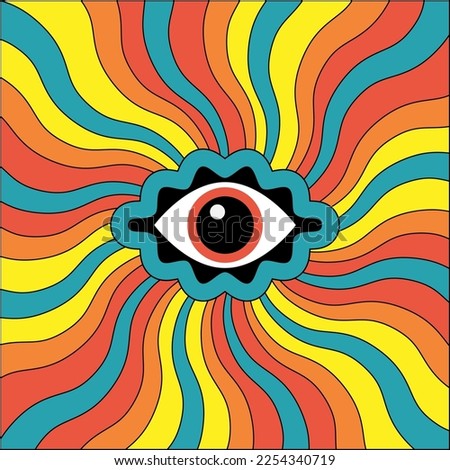 all seeing eye multicolor bumper sticker