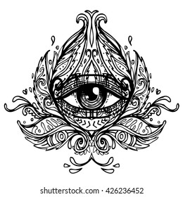 All Seeing Eye Ornate Round Mandala Stock Vector (Royalty Free) 426236452