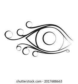 All Seeing Eye. Providence magic symbol in boho style. Astrology, occult and tribal, esoteric and alchemy sign. Vector