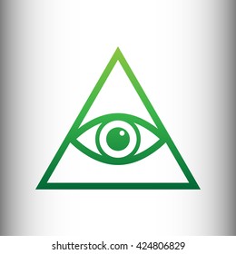 All seeing eye pyramid symbol