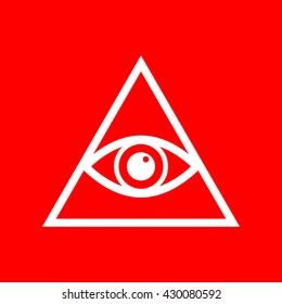 All seeing eye pyramid symbol