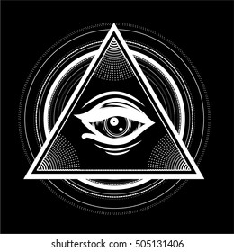 All Seeing Eye Pyramid Symbol New Stock Vector (Royalty Free) 505131406 ...