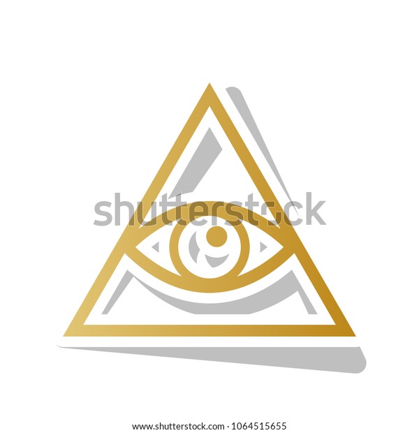 All Seeing Eye Pyramid Symbol Freemason Stock Vector (Royalty Free ...