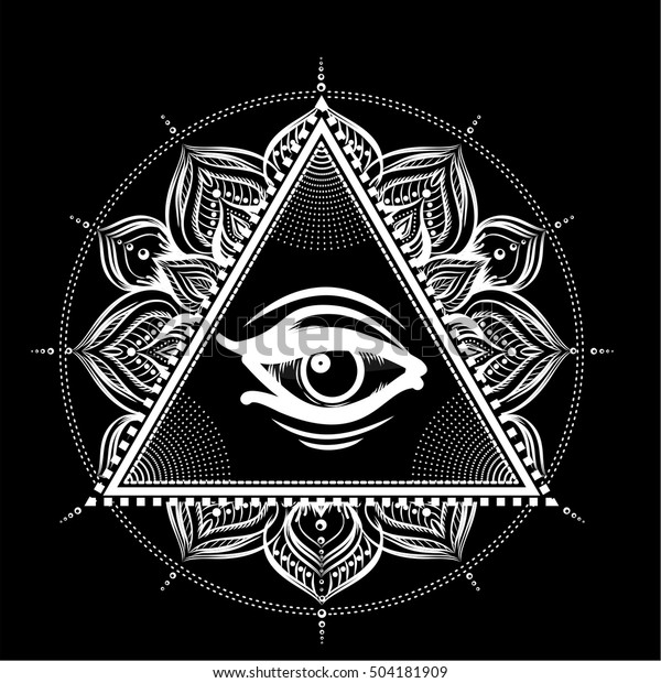 All Seeing Eye Pyramid Symbol New Stock Vector (Royalty Free) 504181909