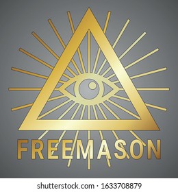 All Seeing Eye Symbol Freemasons Eye Stock Vector (Royalty Free) 1633708879