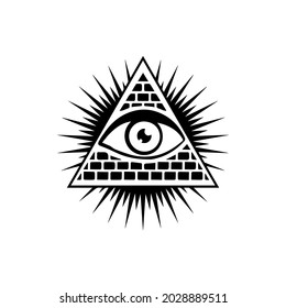 All seeing eye symbol, vector illustration 