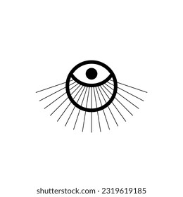 all seeing eye symbol vector illustration
