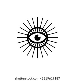 ilustración vectorial de todos los símbolos de visión