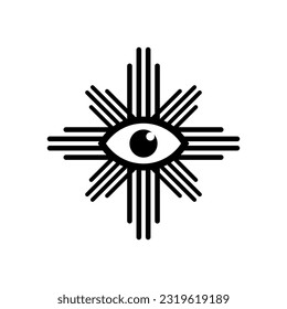 all seeing eye symbol vector illustration