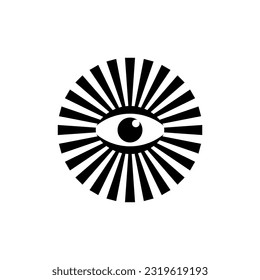all seeing eye symbol vector illustration