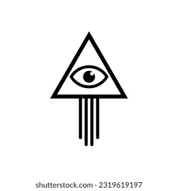 all seeing eye symbol vector illustration