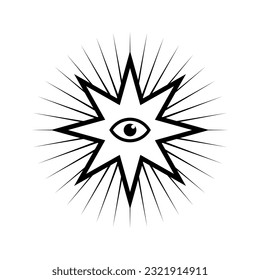 all seeing eye symbol vector illustration