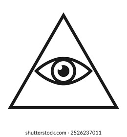All seeing eye symbol. Vector illustration image.
