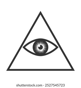 All seeing eye symbol. Vector illustration image.
