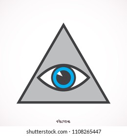 	
All seeing eye symbol. Vision of Providence. 