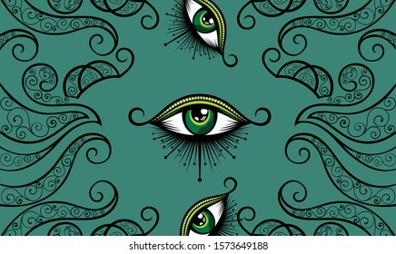 All seeing eye symbol. Vision of Providence