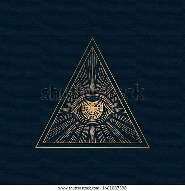 All Seeing Eye Vector Illuminati Symbol Stock Vector (Royalty Free ...