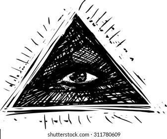 All Seeing Eye Vector Illustration Stock Vector (royalty Free 