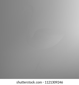 All shades of gray gradient background. Original texture in gray colors with flamingo. Gradient banner with flamingo