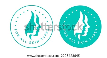 For all skin types vector icon badge logo Foto d'archivio © 