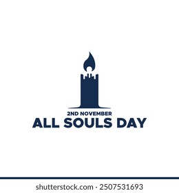 all souls day, 2nd November, Greeting card, social media editable template, stock illustration, all souls day concept design.