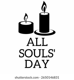 Dia de Almas ao fundo. para honrar e lembrar os mortos. Com velas.