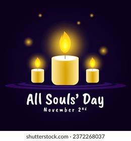 All Souls Day is celebrated every year on November 2. Vector illustration