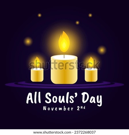 All Souls Day is celebrated every year on November 2. Vector illustration