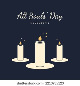 All souls day design background. Vector design illustration.