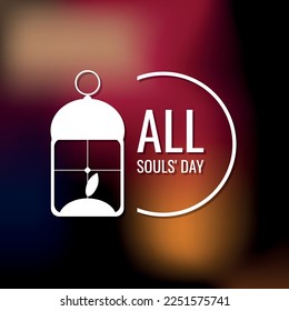 All Souls' Day. Design suitable for greeting card poster and banner