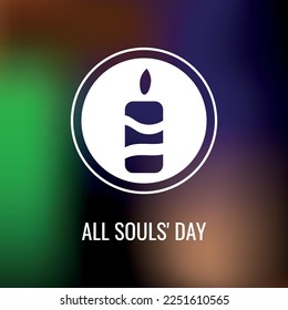 All Souls' Day. Design suitable for greeting card poster and banner