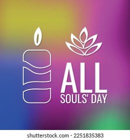 All Souls' Day. Design suitable for greeting card poster and banner