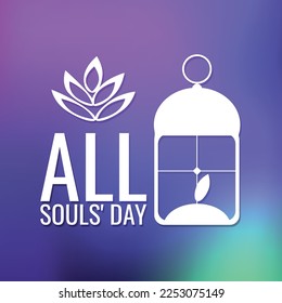 All Souls' Day. Design suitable for greeting card poster and banner