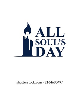 All souls day. International celebration day vector template. Festival worldwide illustration. Fit for banner, cover, background, backdrop, poster. Vector Eps 10.