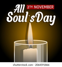 All soul's day theme illustration. Vector illustration. Suitable for Poster, Banners, campaign and greeting card.