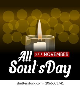 All soul's day theme illustration. Vector illustration. Suitable for Poster, Banners, campaign and greeting card.