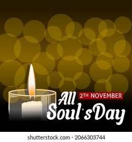 All soul's day theme illustration. Vector illustration. Suitable for Poster, Banners, campaign and greeting card.