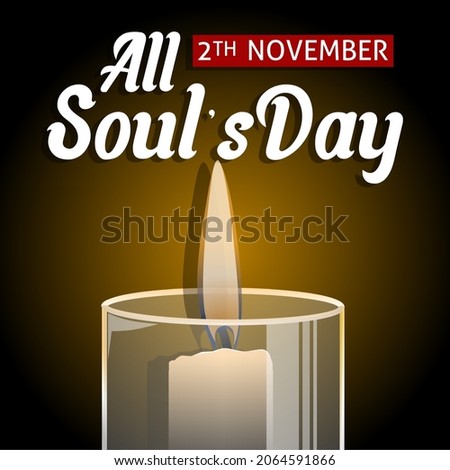 All soul's day theme illustration. Vector illustration. Suitable for Poster, Banners, campaign and greeting card.