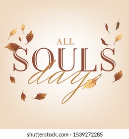 All souls day type vector illustration