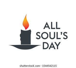 All souls day type vector design. Vector illustration of a Background for All Soul's Day.