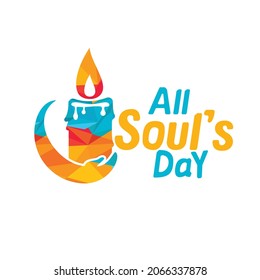 All souls day type vector design. Vector illustration of a Background for All Soul's Day.