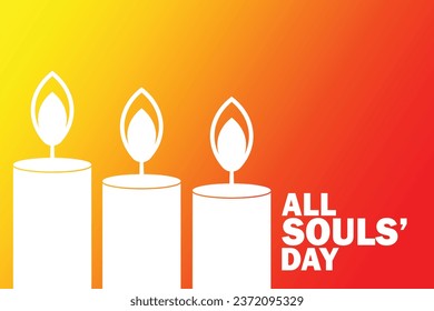 All Souls' Day Vector Illustration. Suitable for greeting card, poster and banner