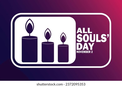 All Souls' Day Vector Template Design Illustration. November 2. Suitable for greeting card, poster and banner