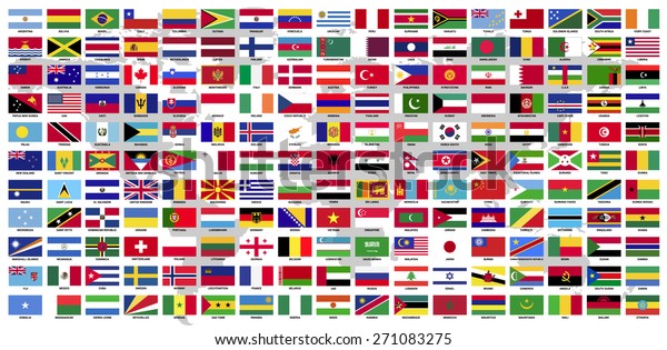 All Sovereign States Recognized By Un Stock Vector (Royalty Free) 271083275