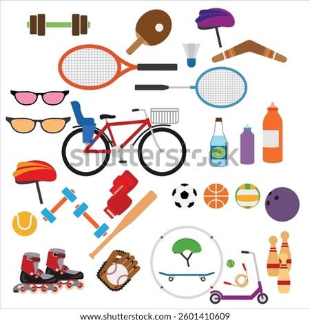 All sports elements and icons vector illustration eps file for download 