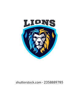 All Sports Lion Head Logo Template Vector