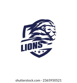 All Sports Lion Head Logo Template Vector