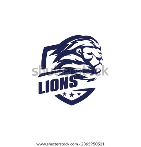 All Sports Lion Head Logo Template Vector